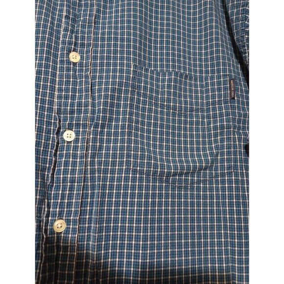 American Eagle Shirt Men's Extra Large Blue Button Front Long Sleeve Front Pocke - Picture 4 of 10